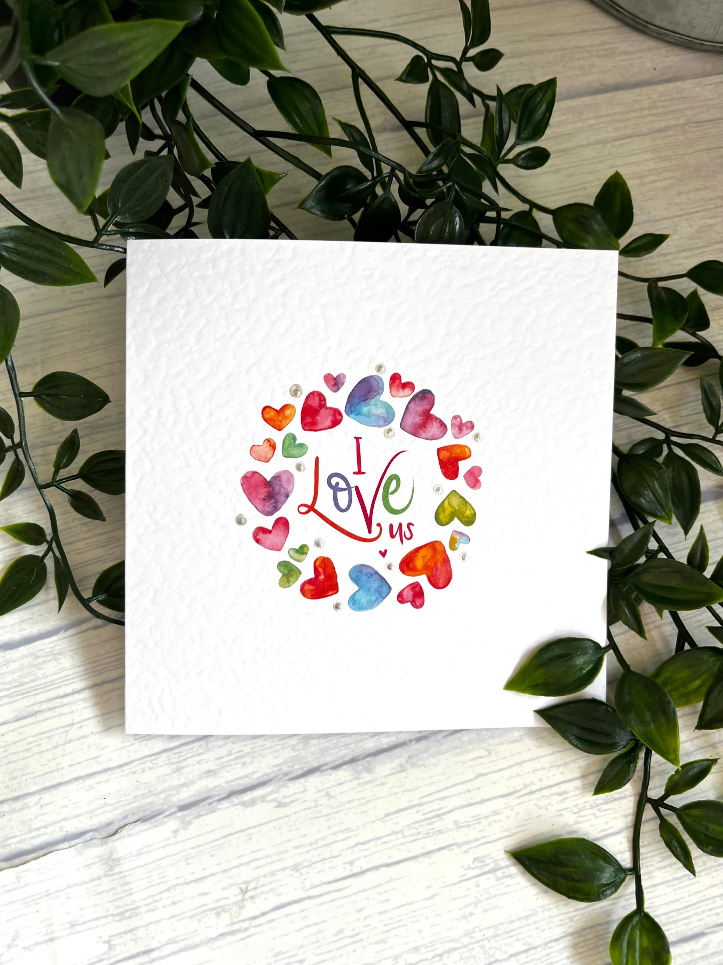 I love us valentines card