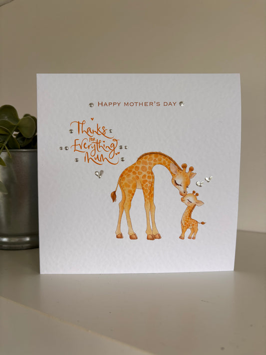 (Copy) Simple line Mummy and baby Mothers Day card