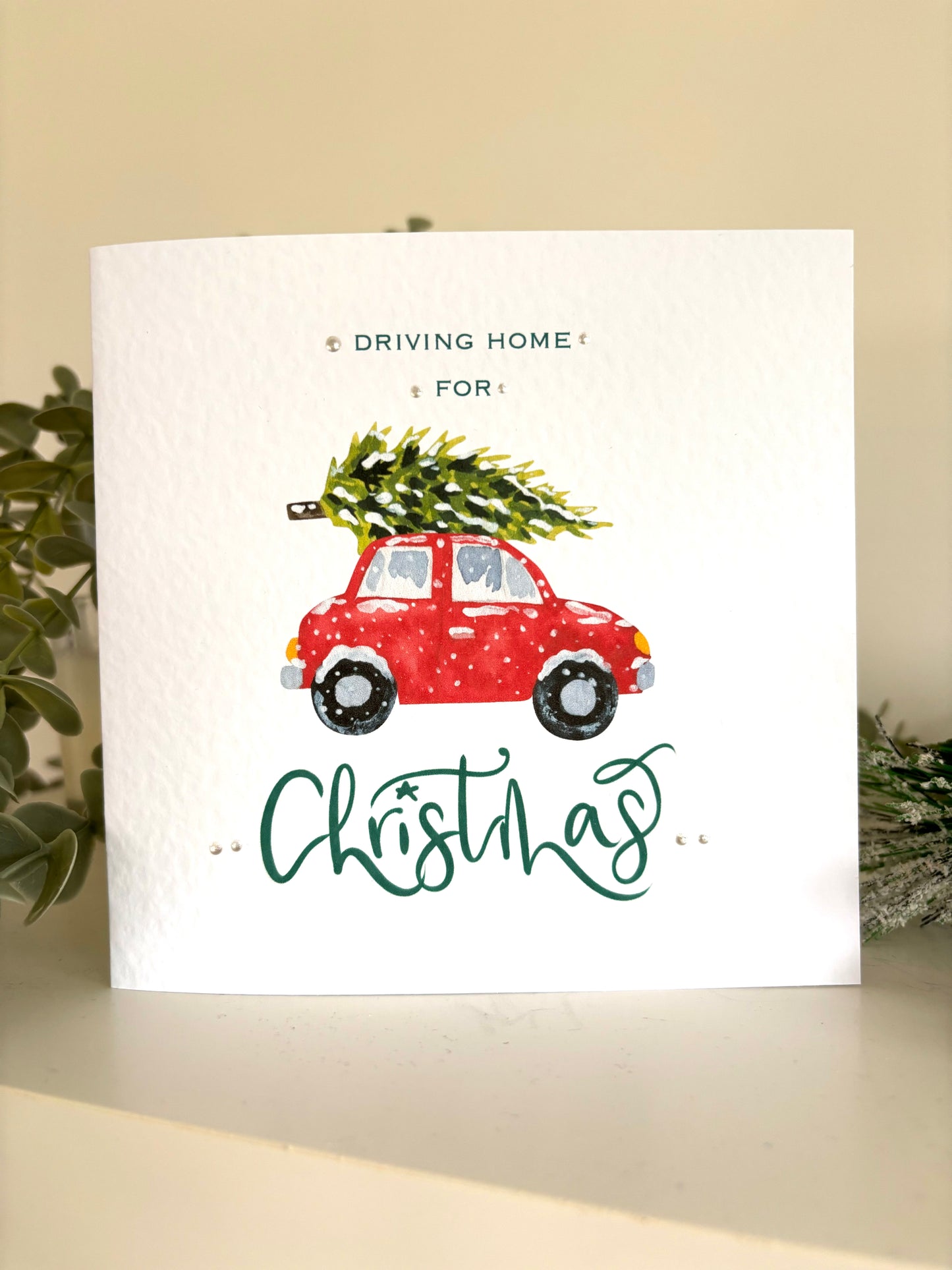Mixed bright Christmas card set x 6