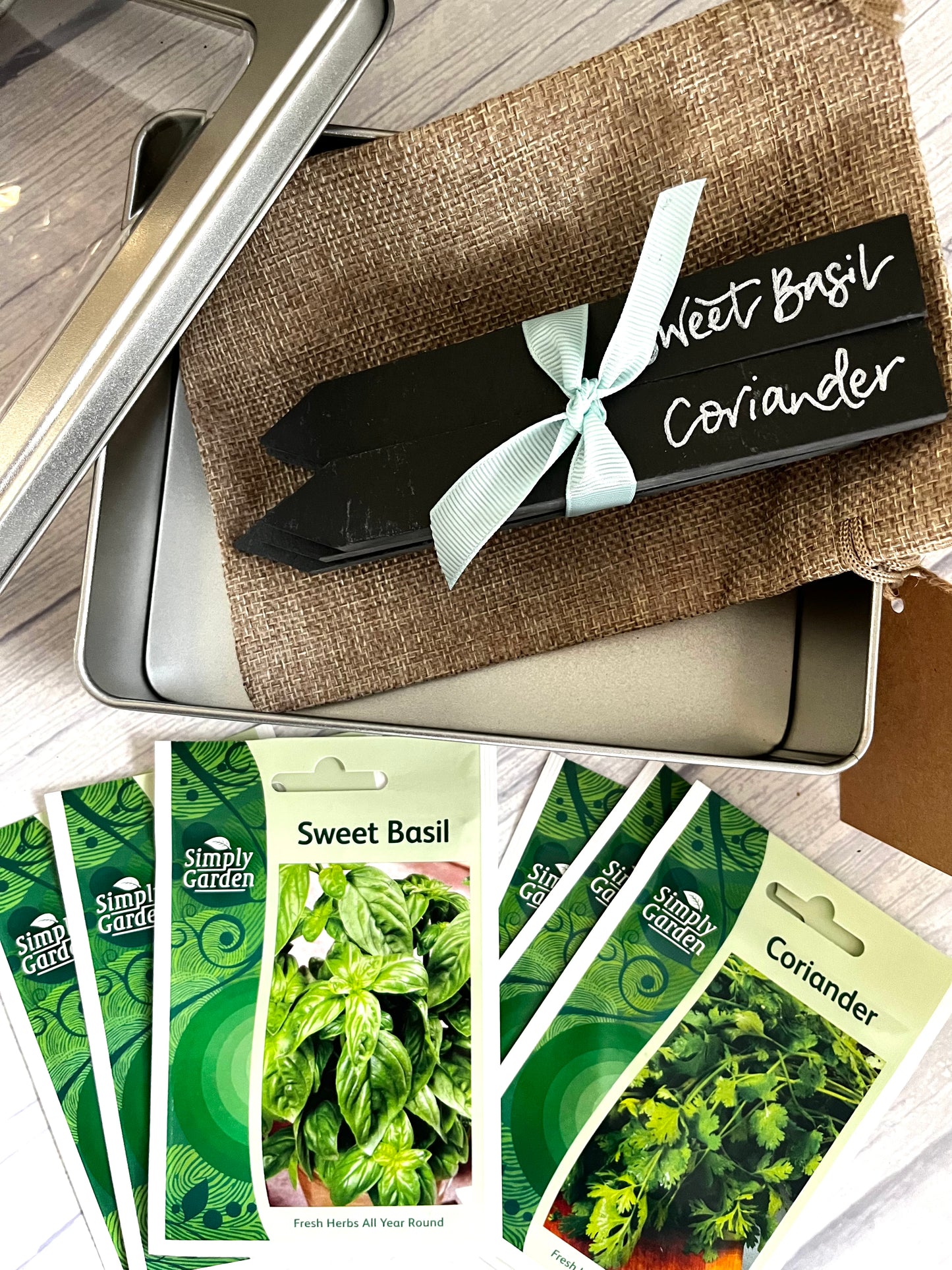 Hand-lettered slate garden markers Gift Set -by Coppertop Cards