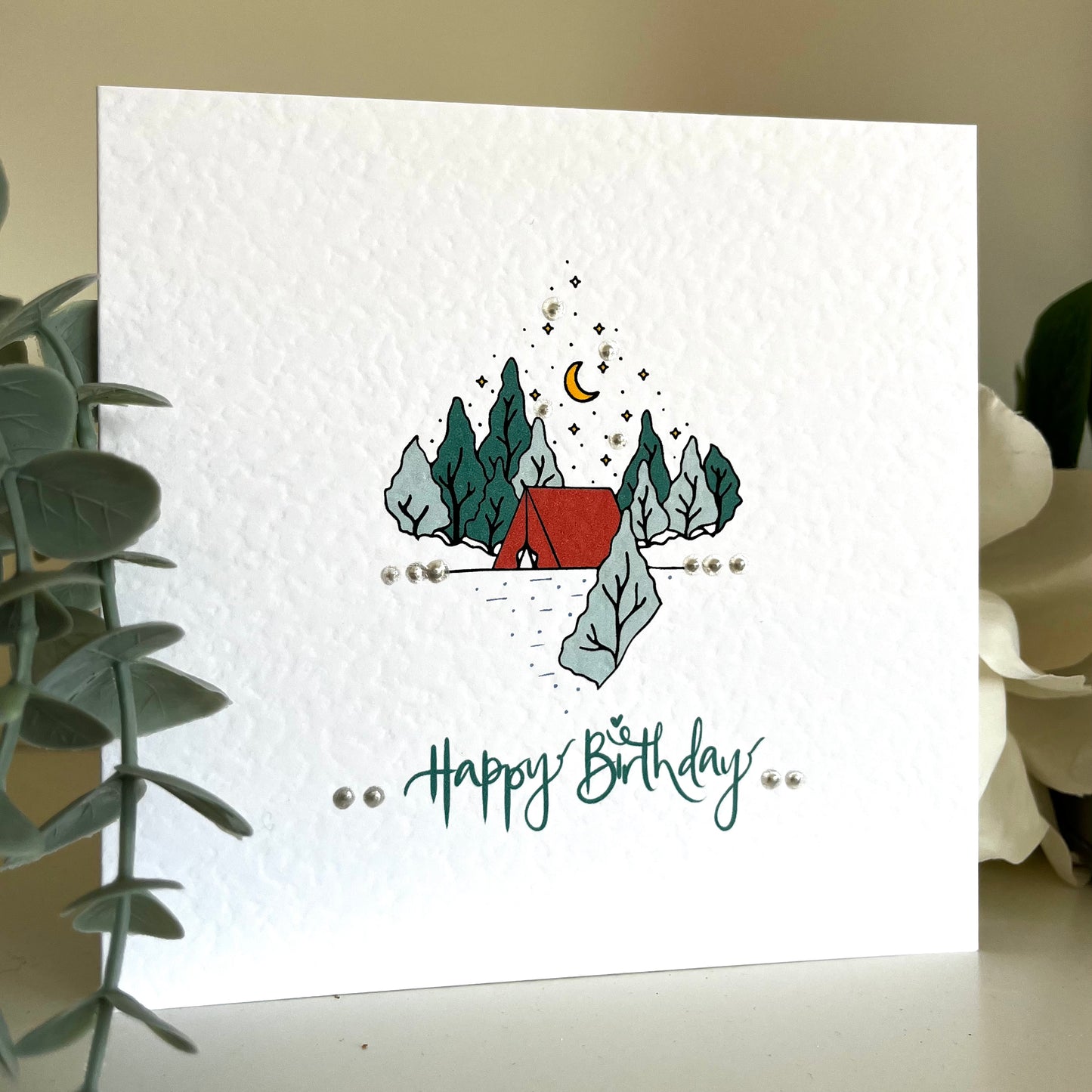 Camping birthday card