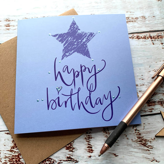 Star Happy Birthday Card