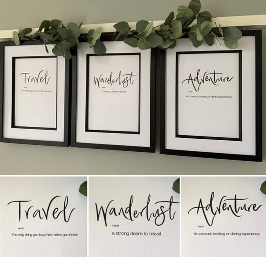 Adventure, Travel, Wanderlust Definition A4 Print