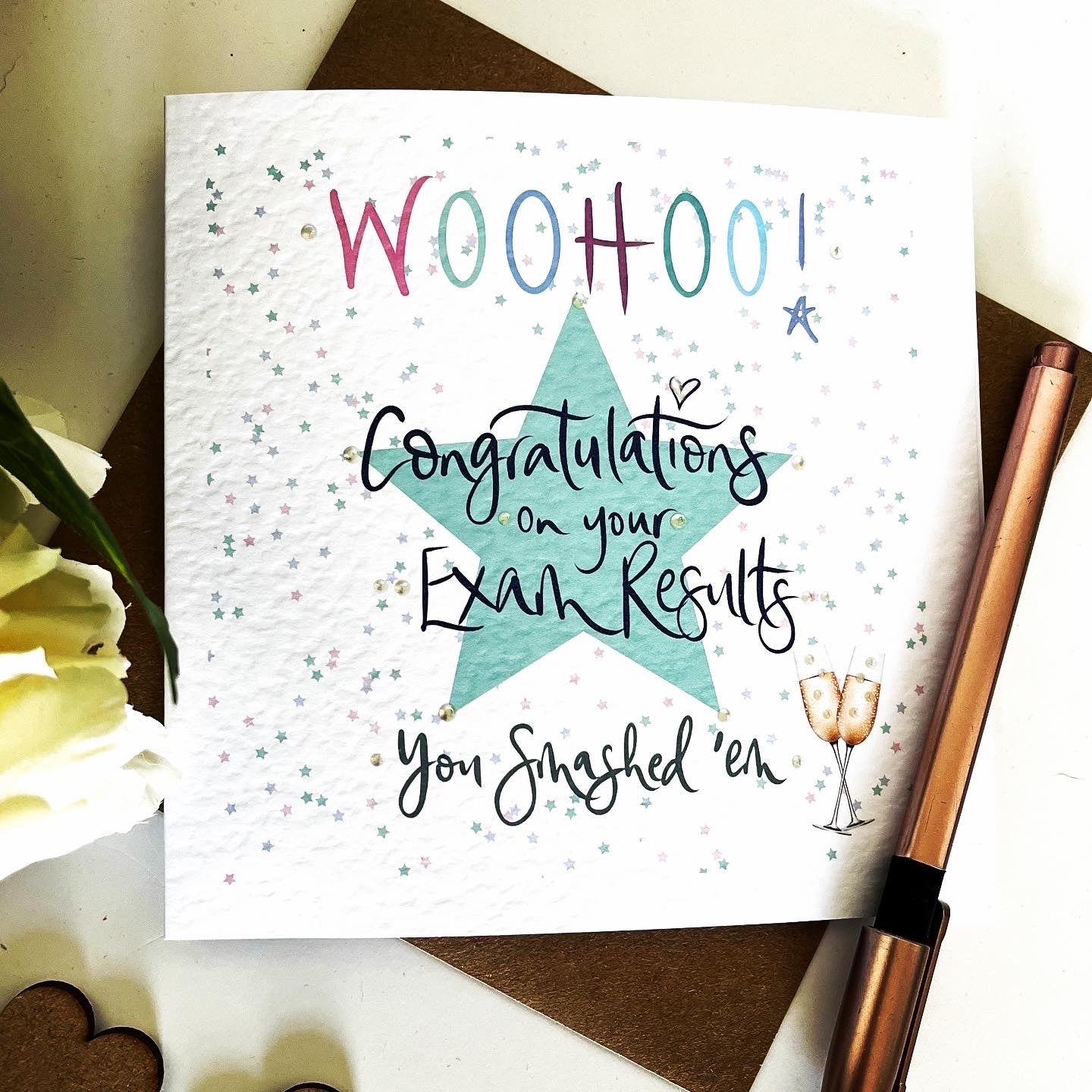 WOOHOO Exam Results - Congratulations Greeting Card