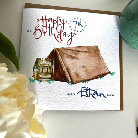 Happy Camper Birthday Card