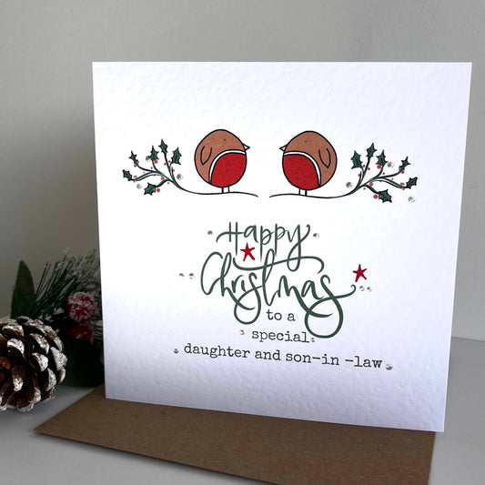 Happy Christmas to A Special Daughter and Son-in-law Robin Card
