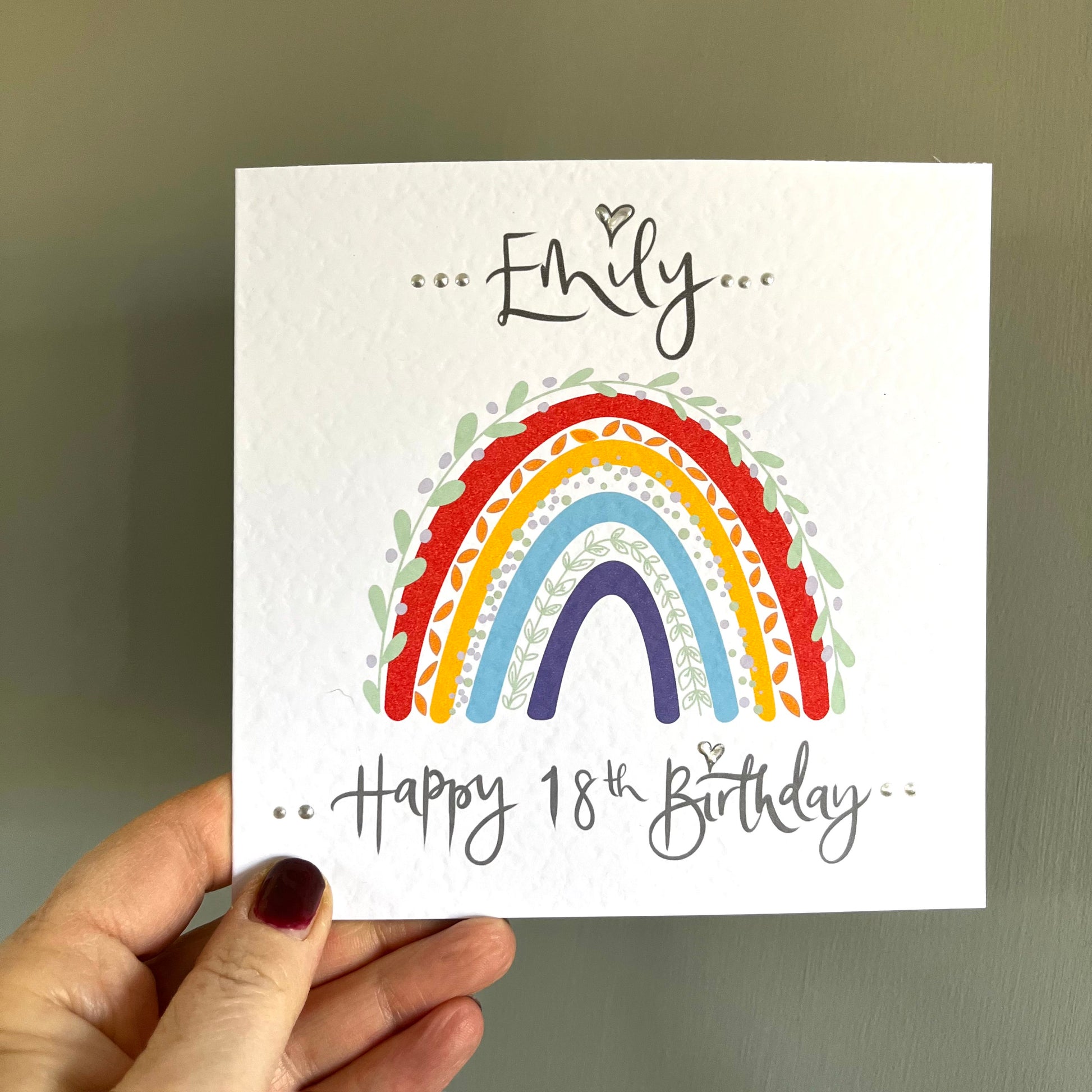classic bright rainbow birthday card