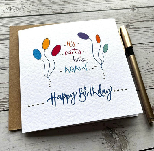 It's Party Time Birthday Card