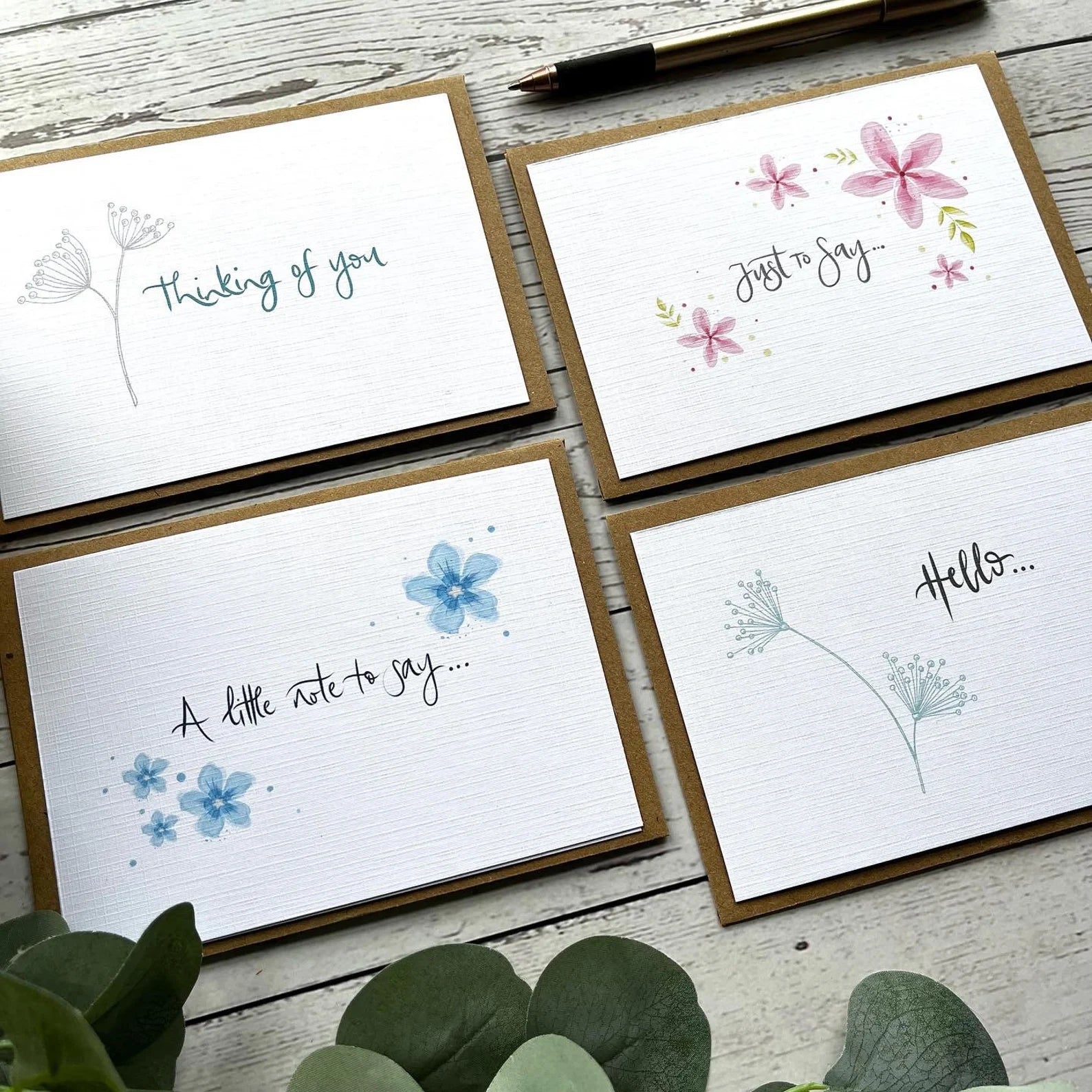 Set of 4 or 8 Spring Postcards
