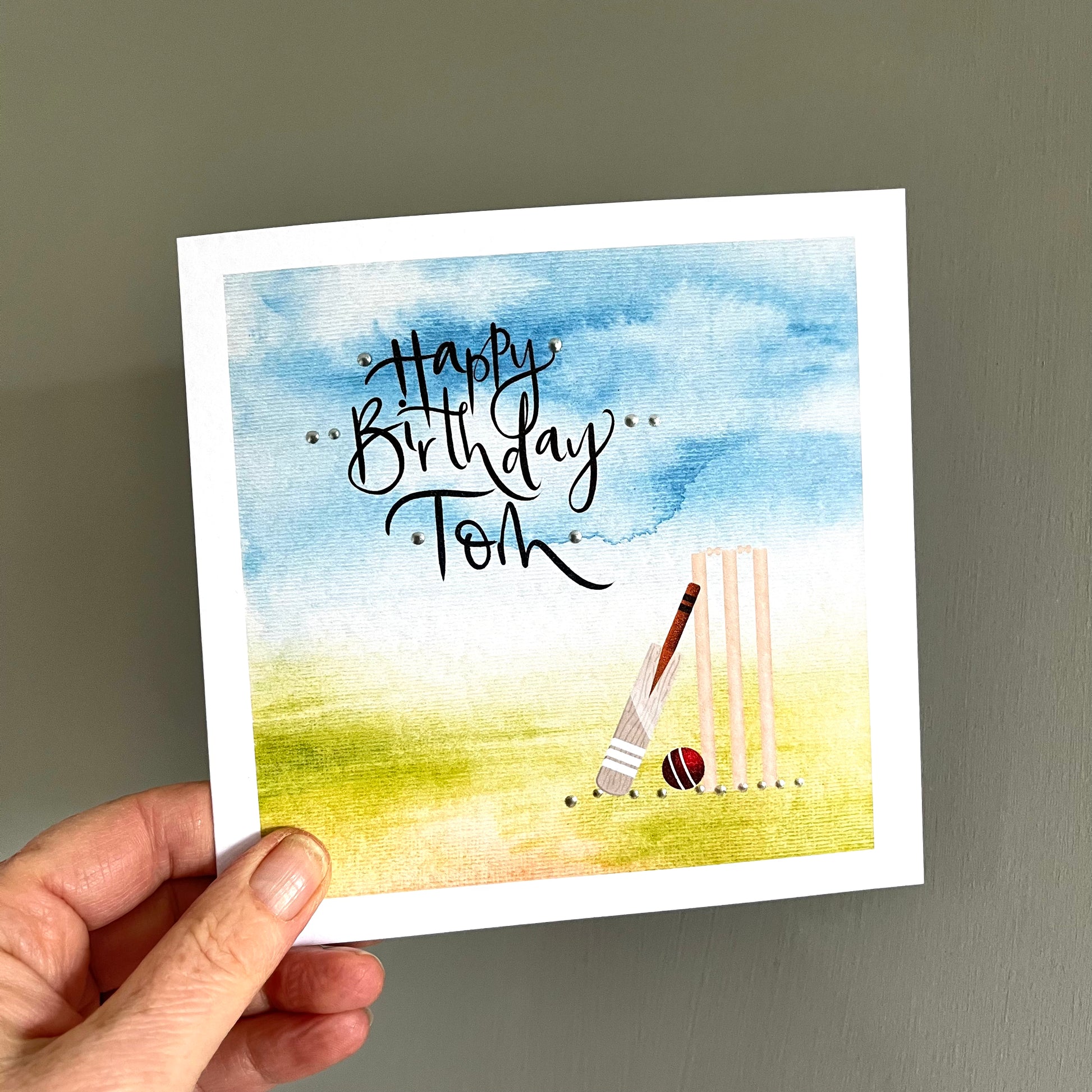 Personalised Cricket Birthday Card
