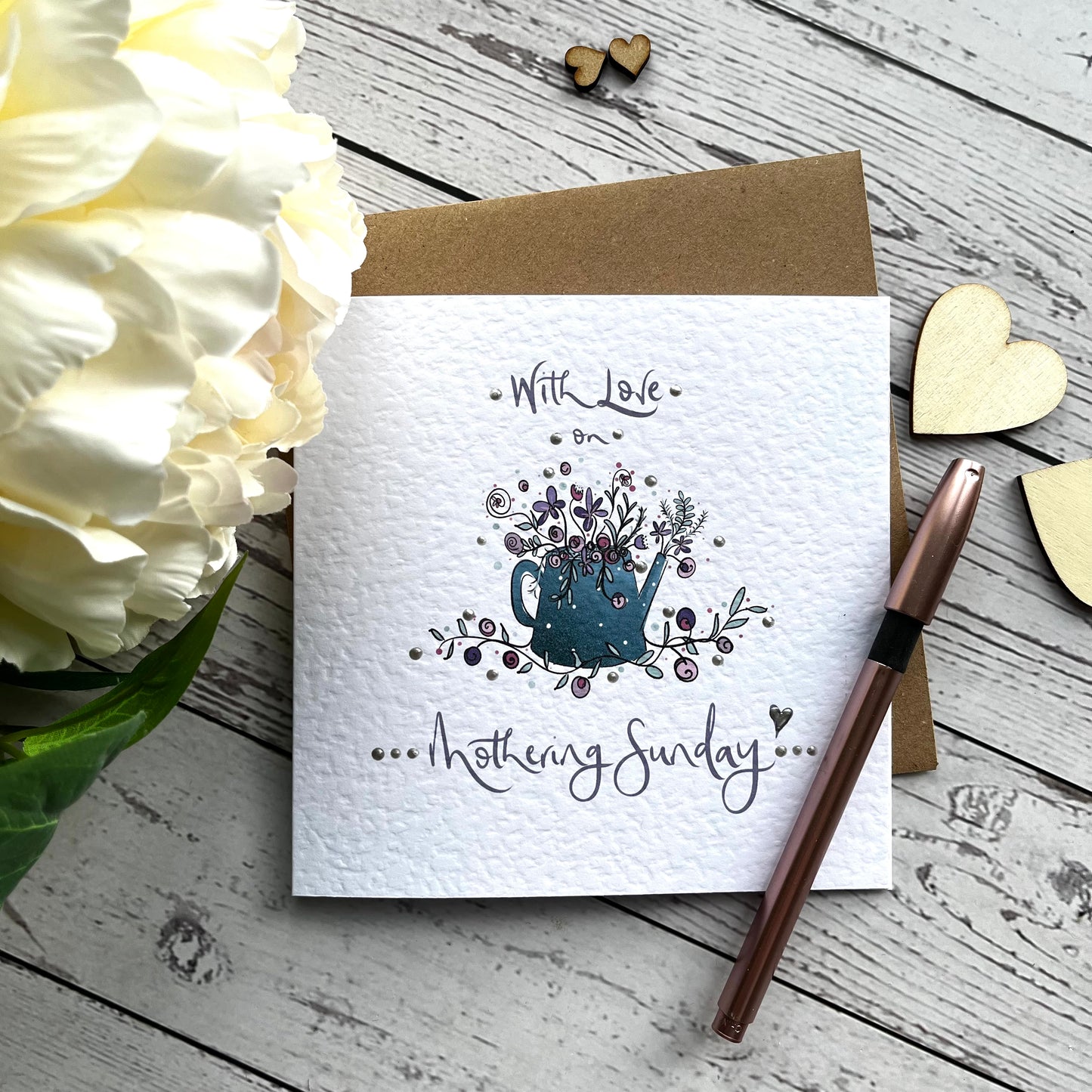 With love on Mothering Sunday card
