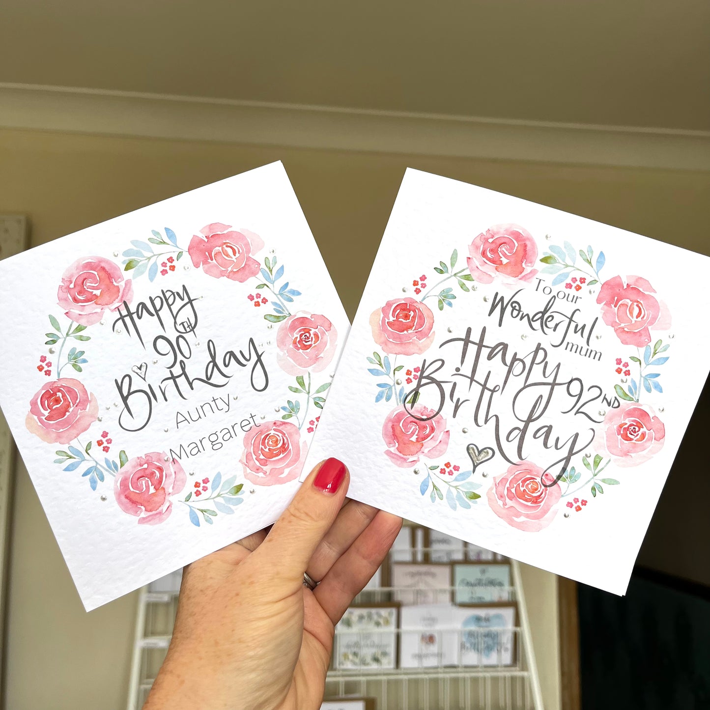 Personalised Birthday Roses Card