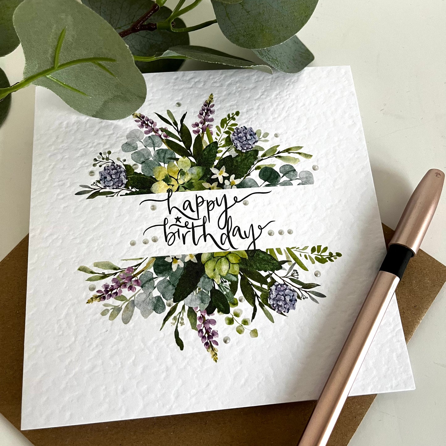 Personalised Floral Birthday Card