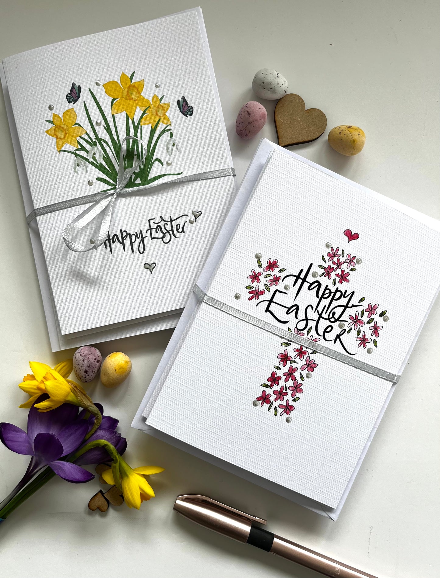 Pretty floral Easter card pack