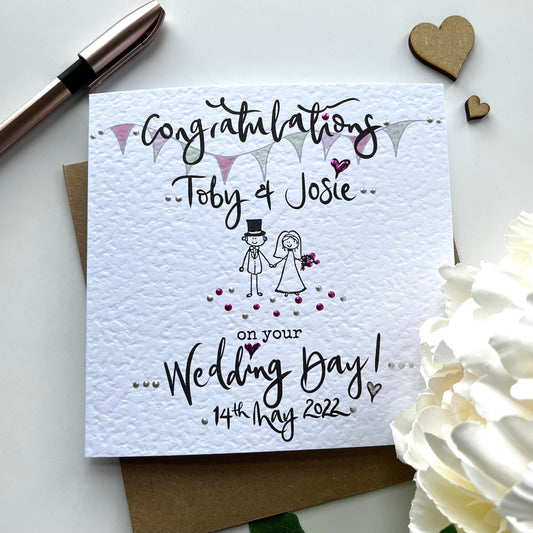 Personalised wedding card