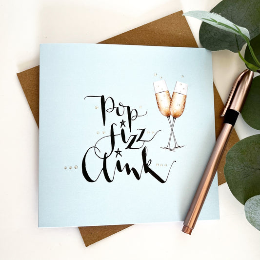 Pop Fizz Clink Congratulations Card