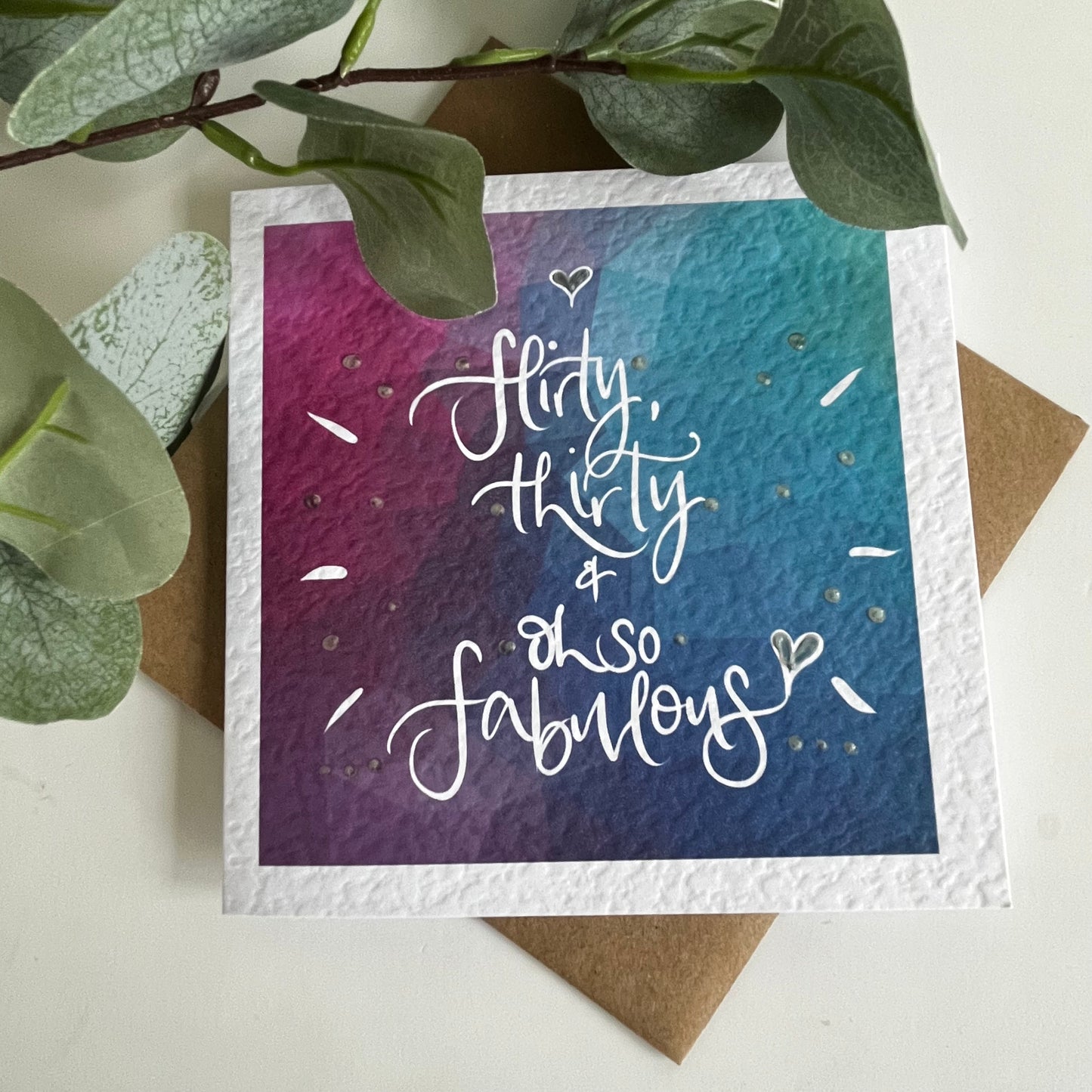 Flirty, Thirty and Fabulous 30th Birthday Card