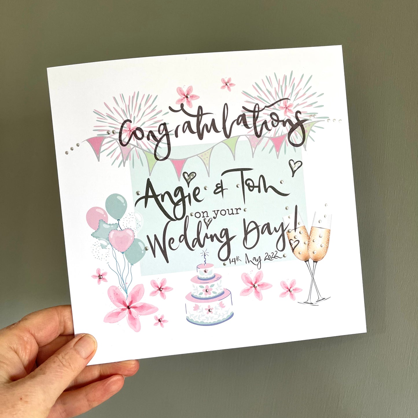 Celebrations and Cake Wedding card