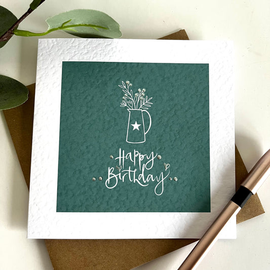 Flower Jug Birthday Card