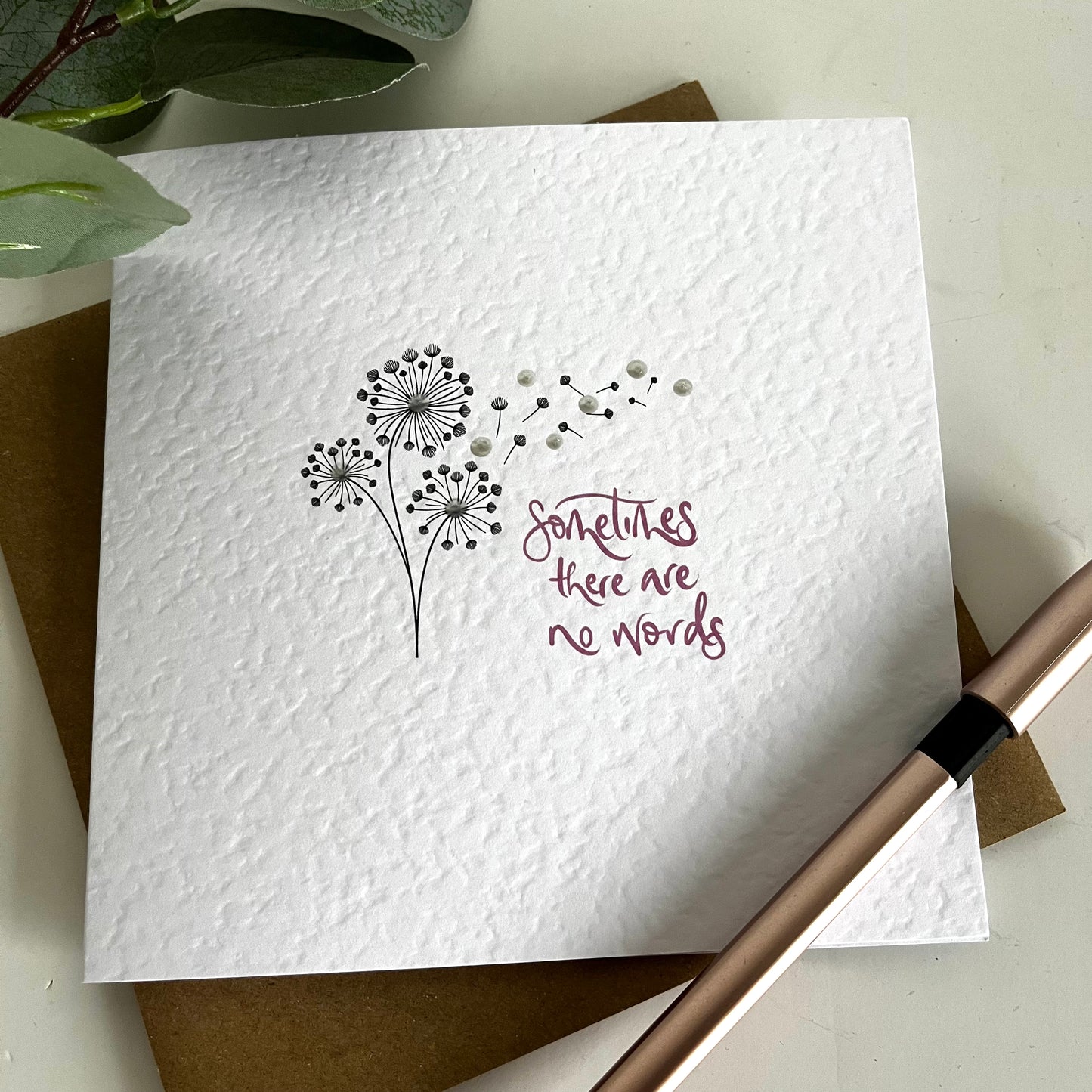 Sometimes There Are No Words Sympathy Floral Card
