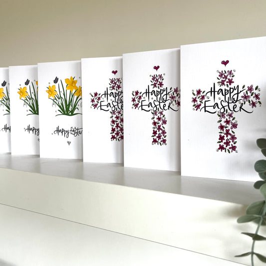 Pretty floral Easter card pack