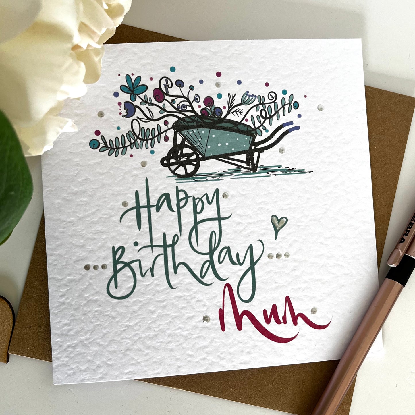 Wheelbarrow Birthday Card