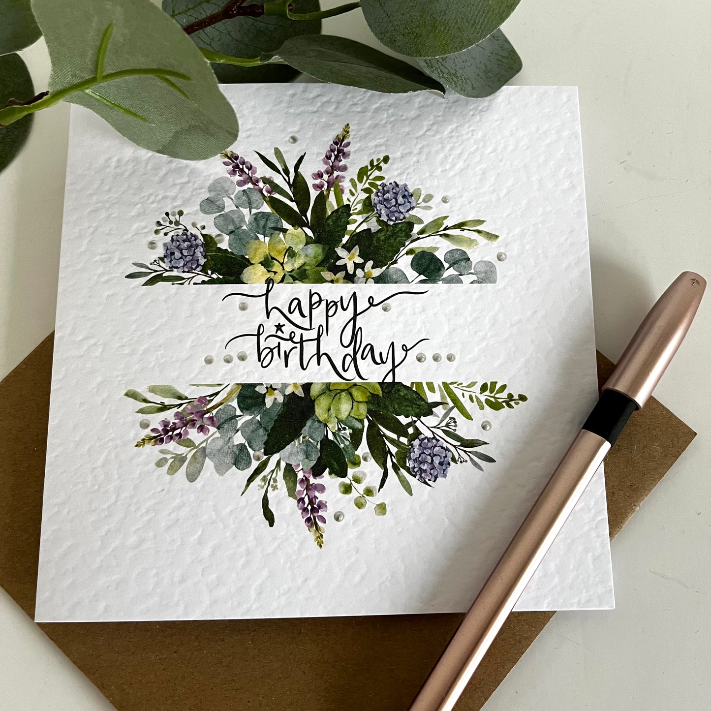 Personalised Floral Birthday Card