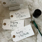 Christmas gift tags - hand lettered