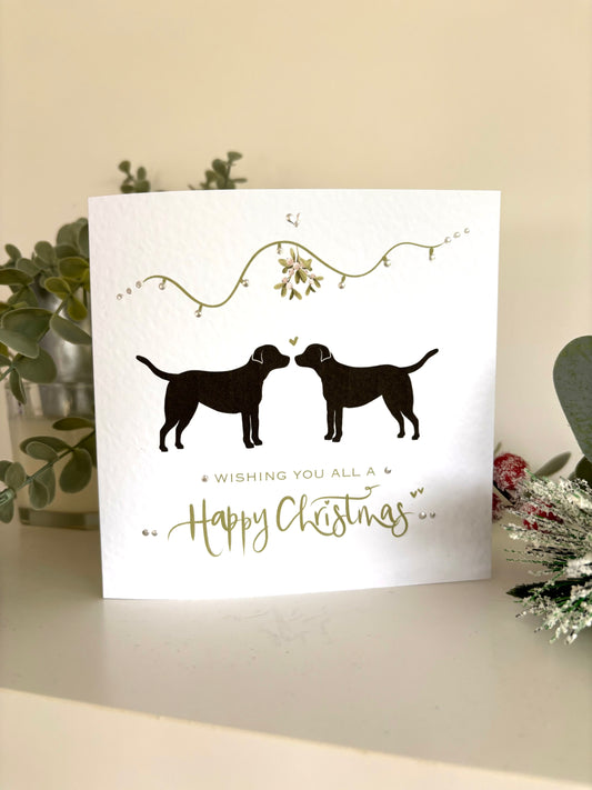 Happy Christmas Simple Labrador Card