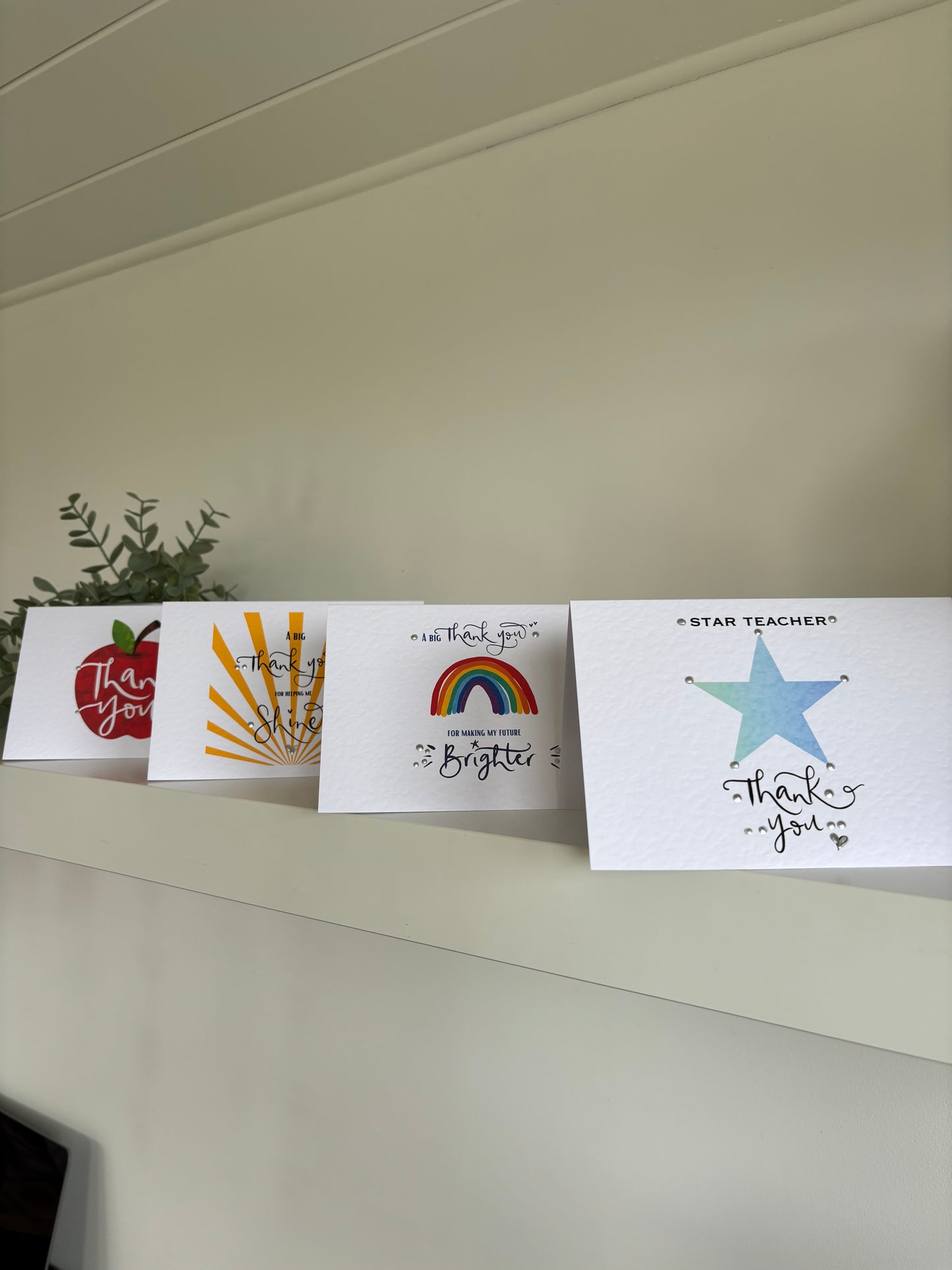 Set of 4 or 8 Teacher A6 cards 2