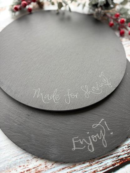 Hand Engraved Slate Platters