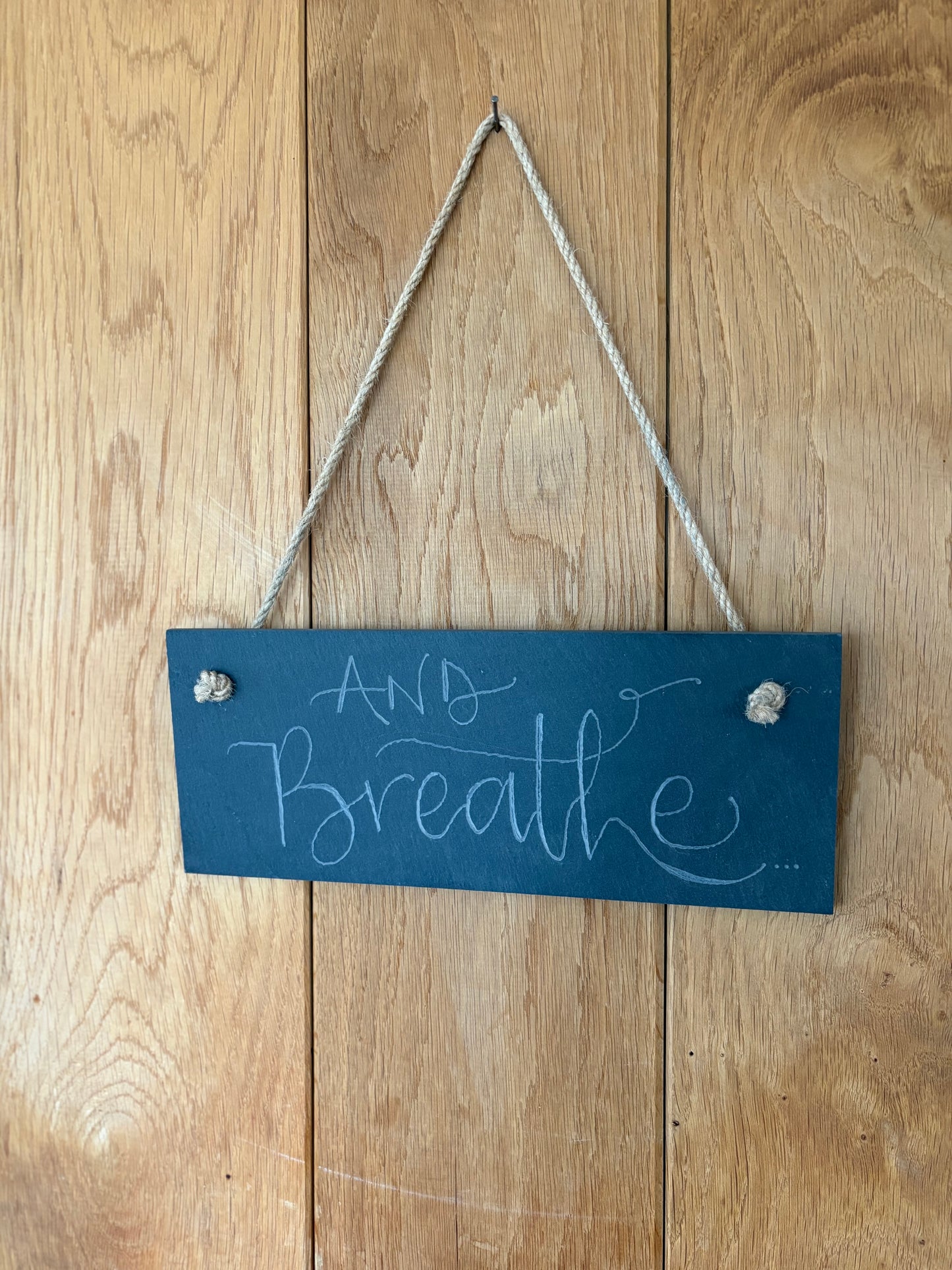 Hand-engraved Personalised Slate Sign by Coppertop Cards