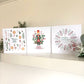 Mixed contemporary Christmas card set x 6