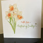 Pretty Watercolour Daffodil With Love on Mothering Sunday card