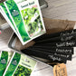 Hand-lettered slate garden markers Gift Set -by Coppertop Cards