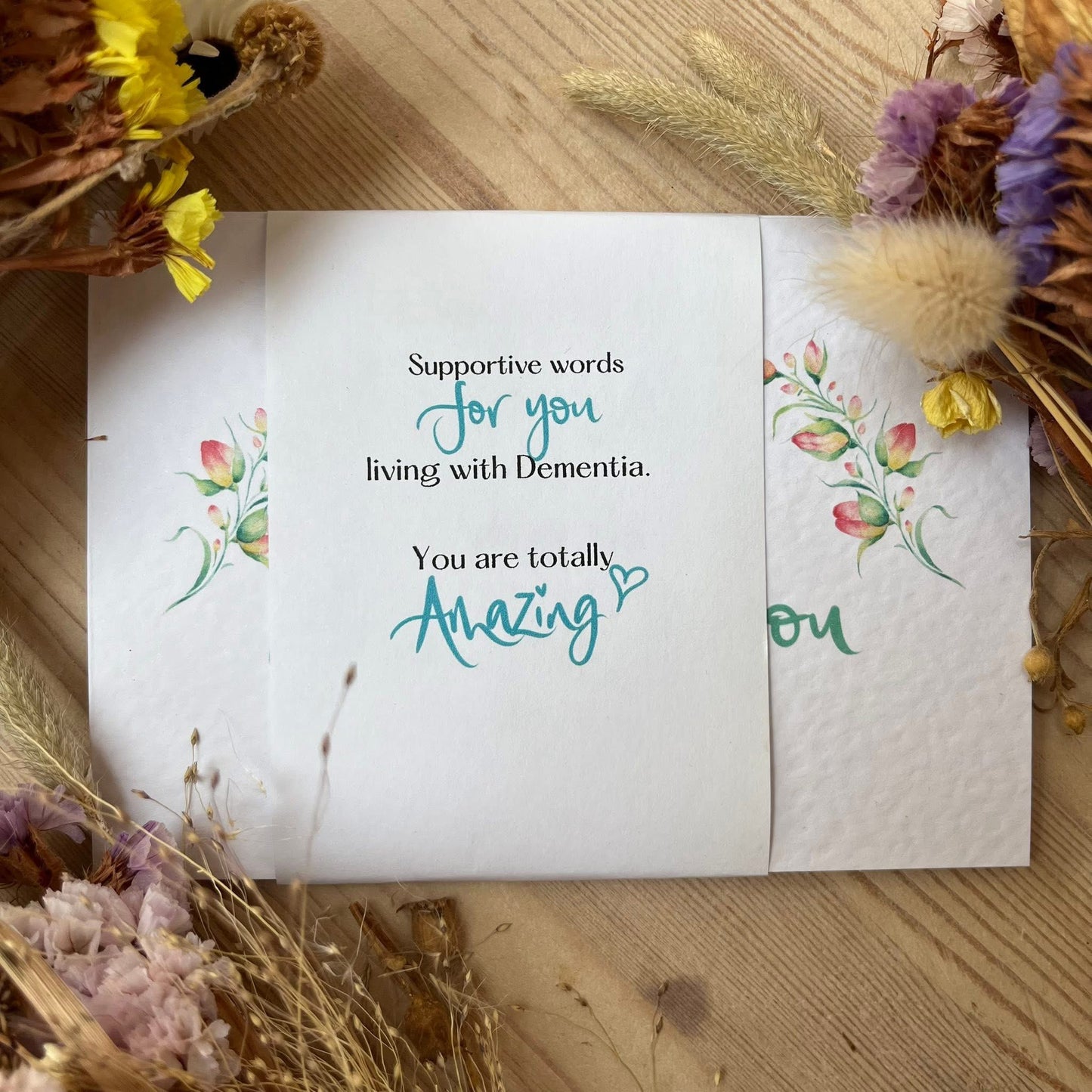 Supportive cards for people living with dementia