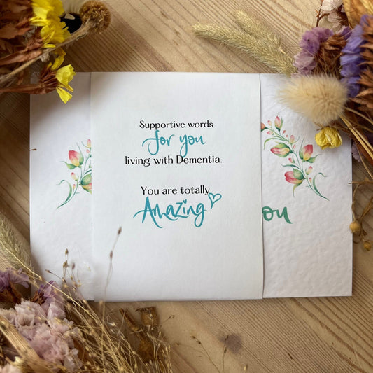 Supportive cards for people living with dementia