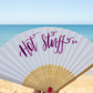 Hand-lettered paper fans