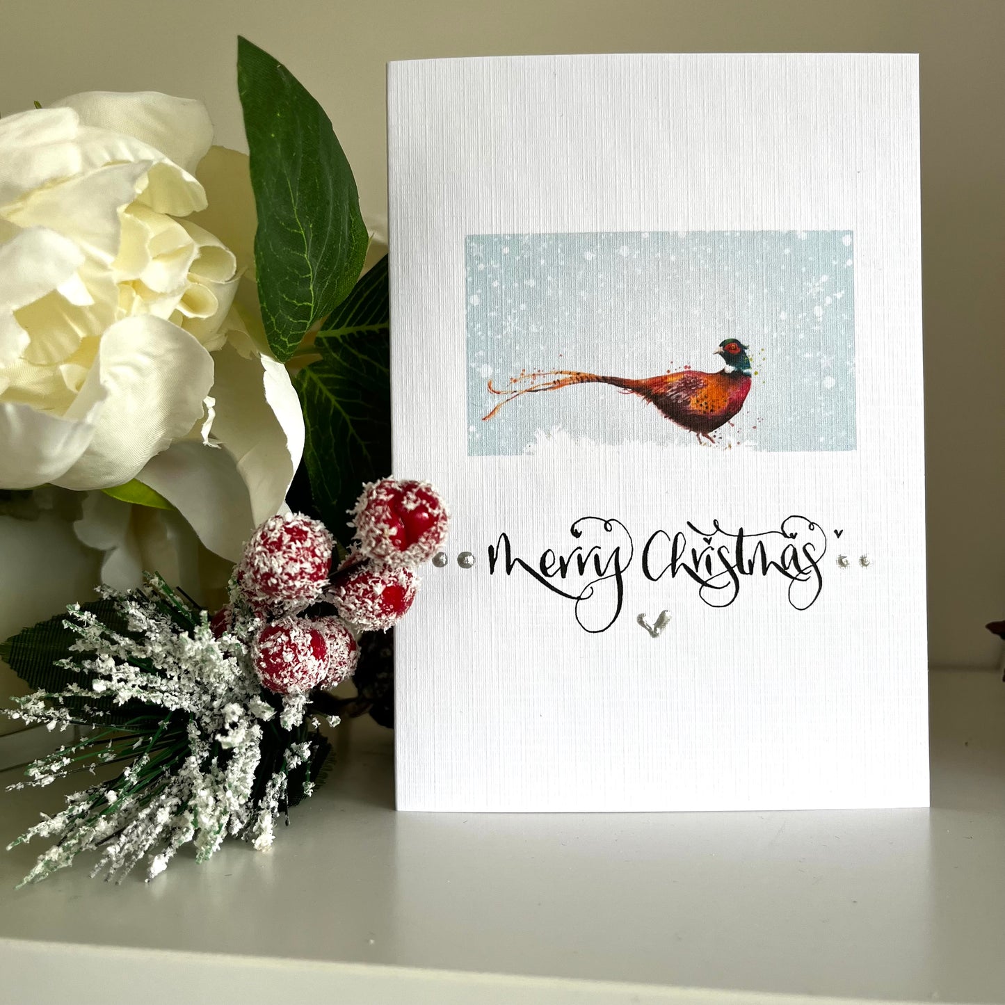 Merry Christmas Pheasant Charity Christmas Card Pack of 6