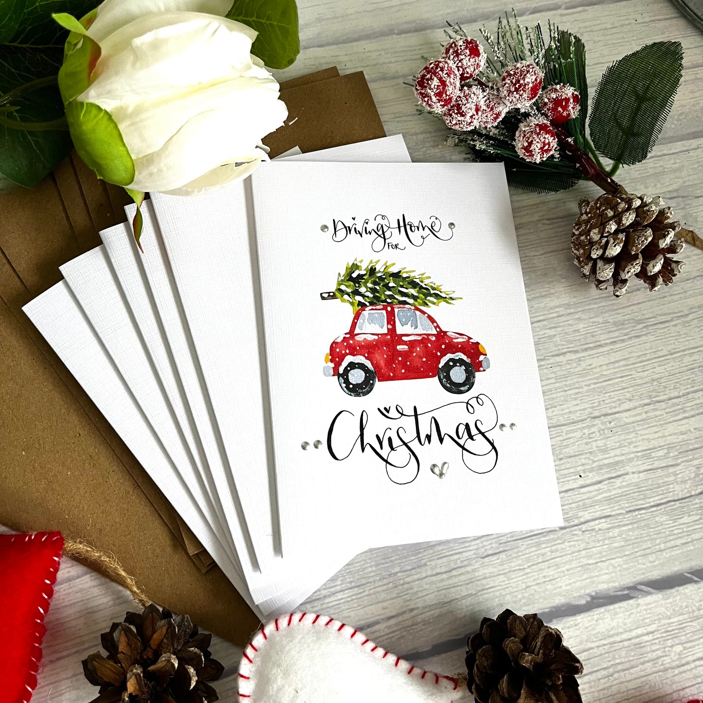 Driving Home For Christmas Charity Card Pack of 6