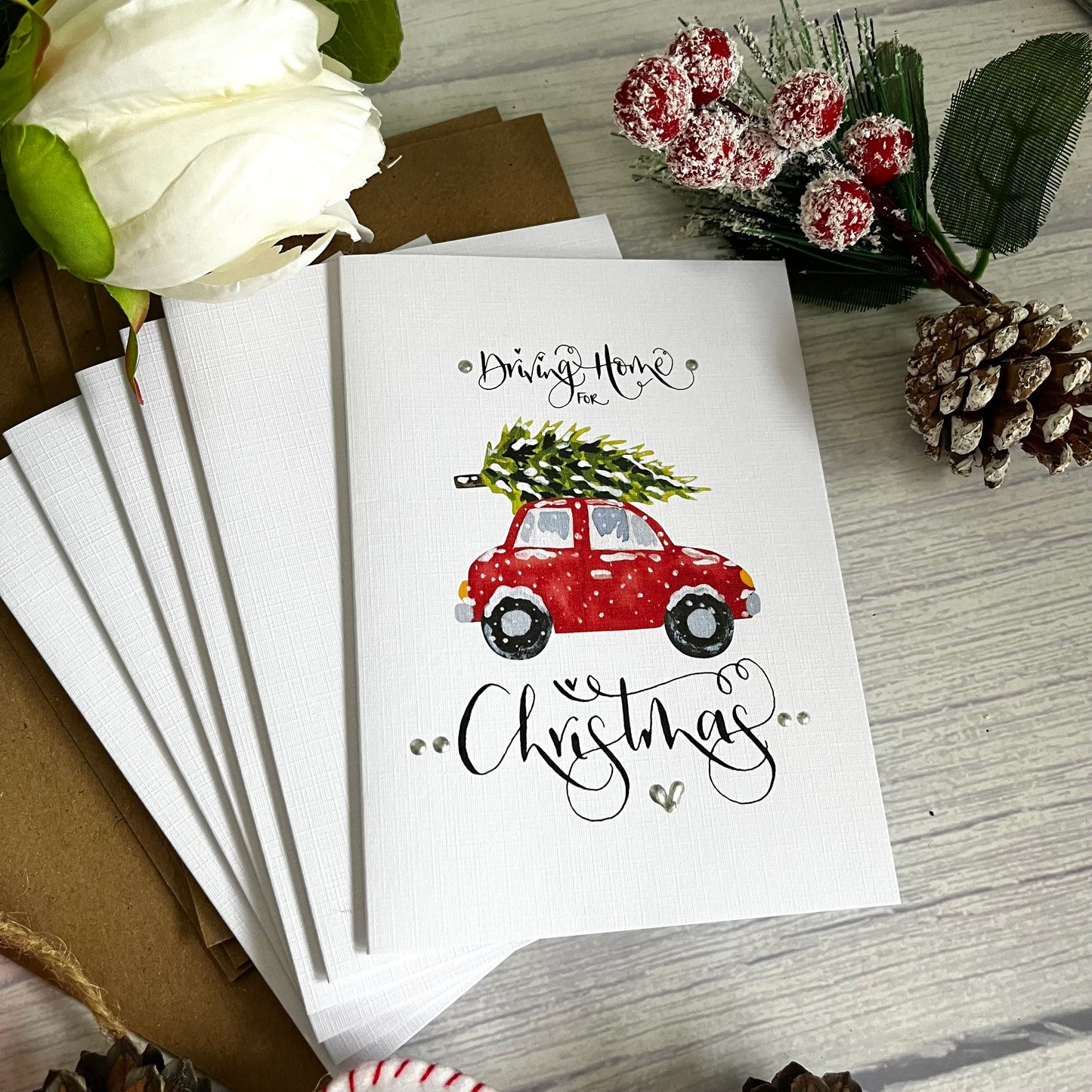 Driving Home For Christmas Charity Card Pack of 6