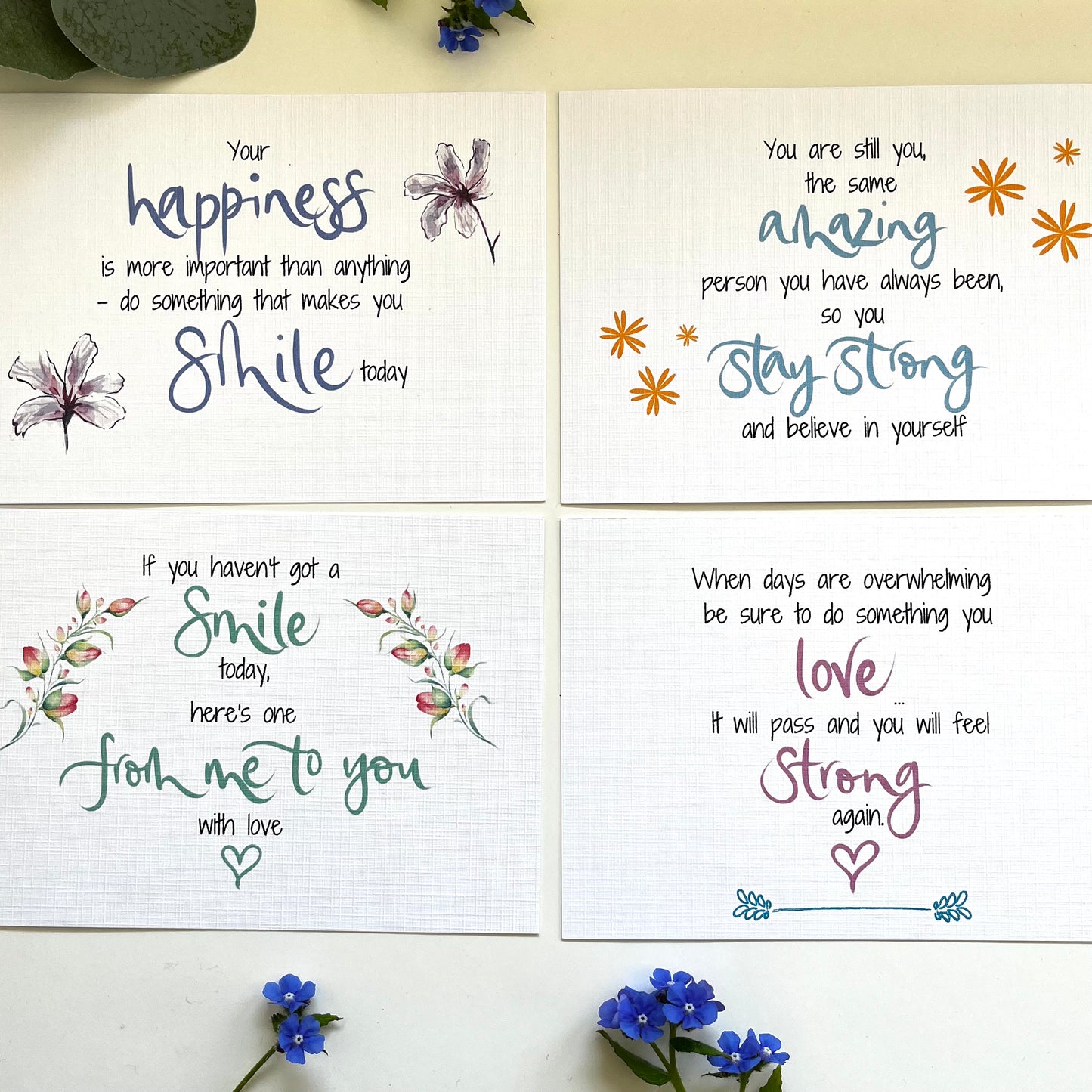 Dementia positivity cards, for those living with and caring for loved ones with Dementia