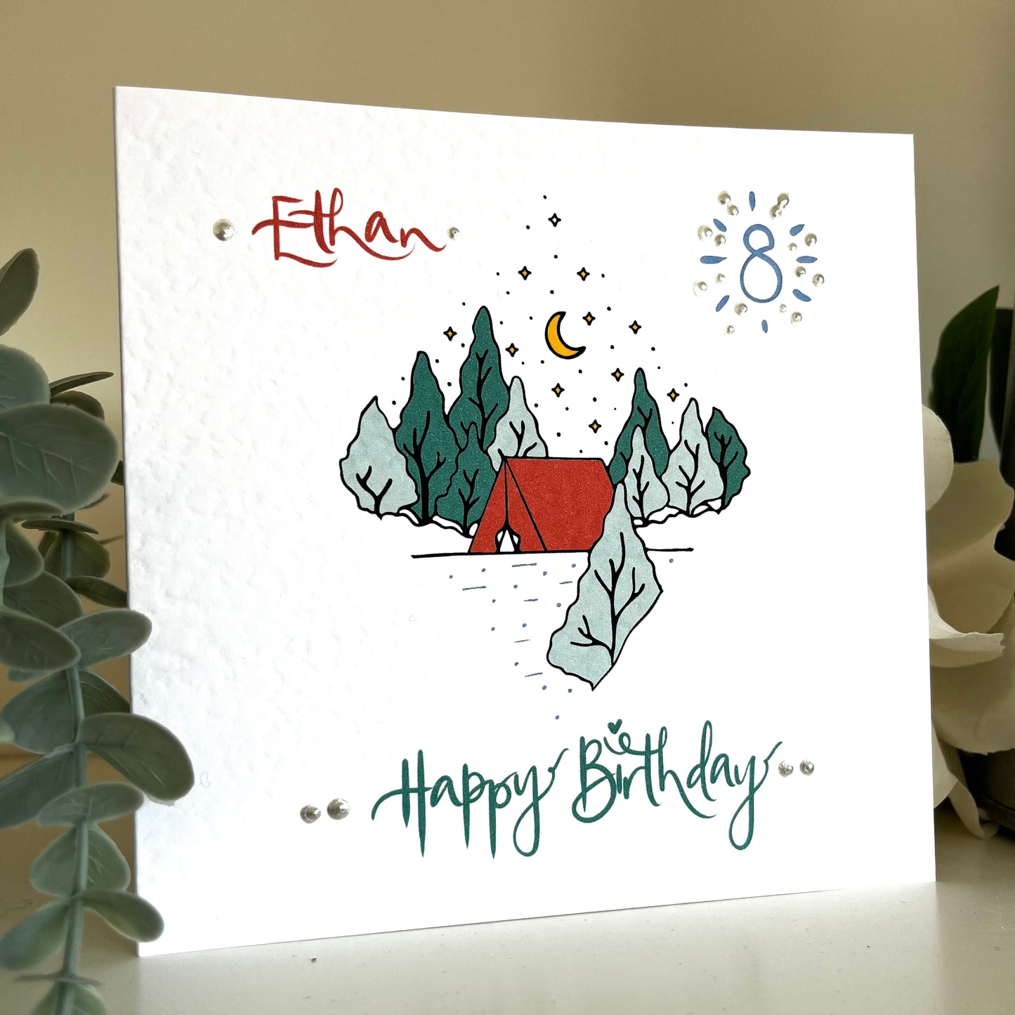 Camping birthday card