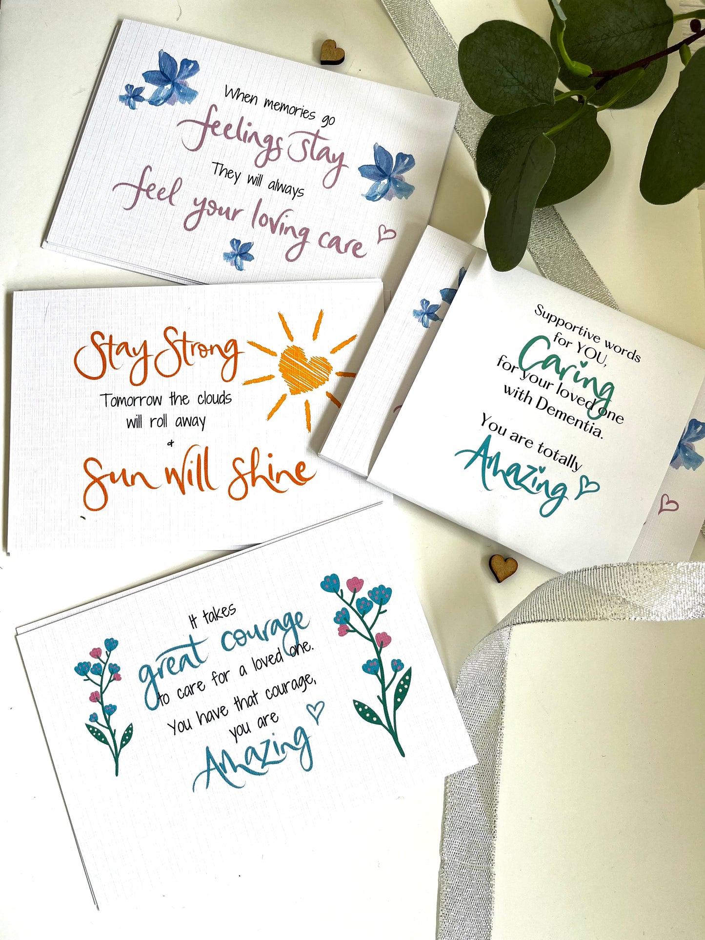 Dementia positivity cards, for those living with and caring for loved ones with Dementia