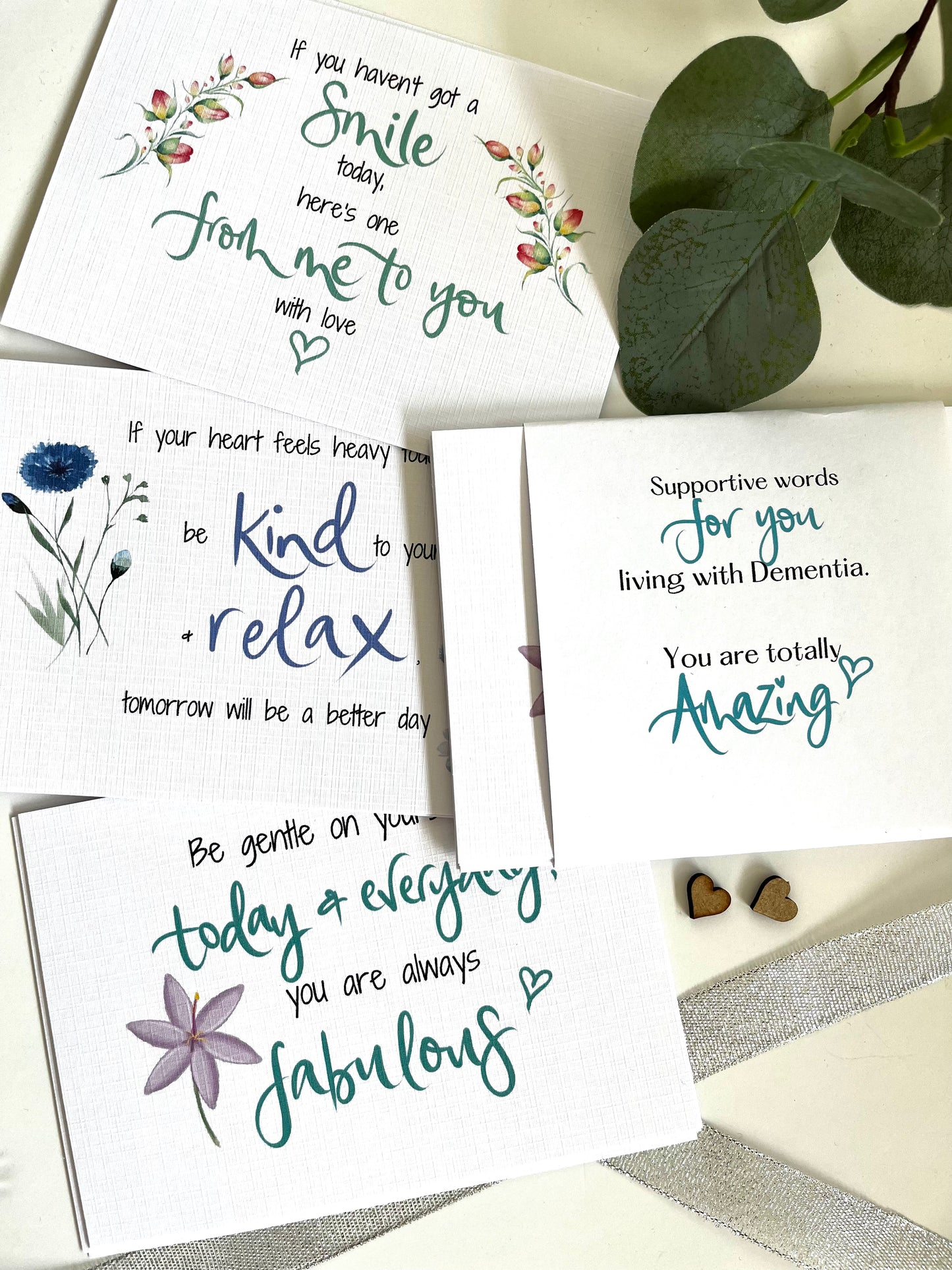 Dementia positivity cards, for those living with and caring for loved ones with Dementia