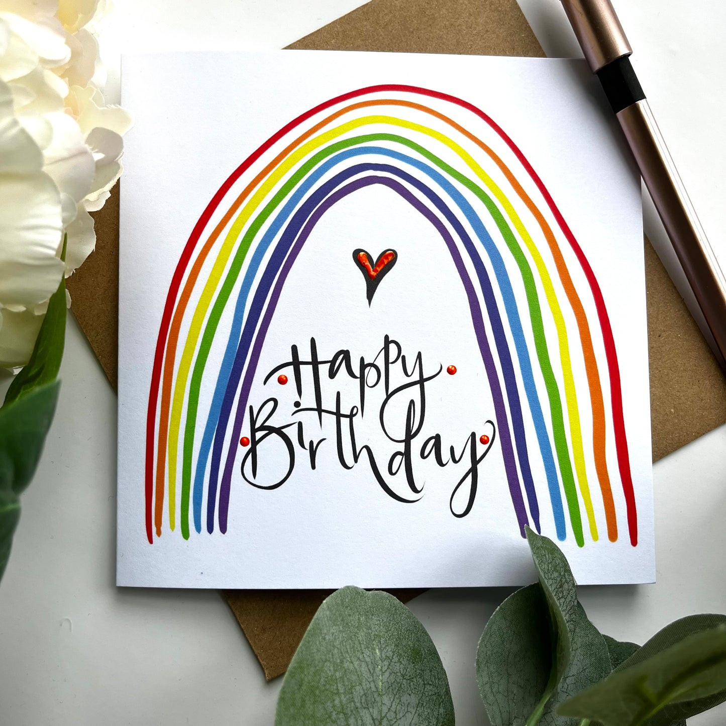 Bright Rainbow Birthday Card