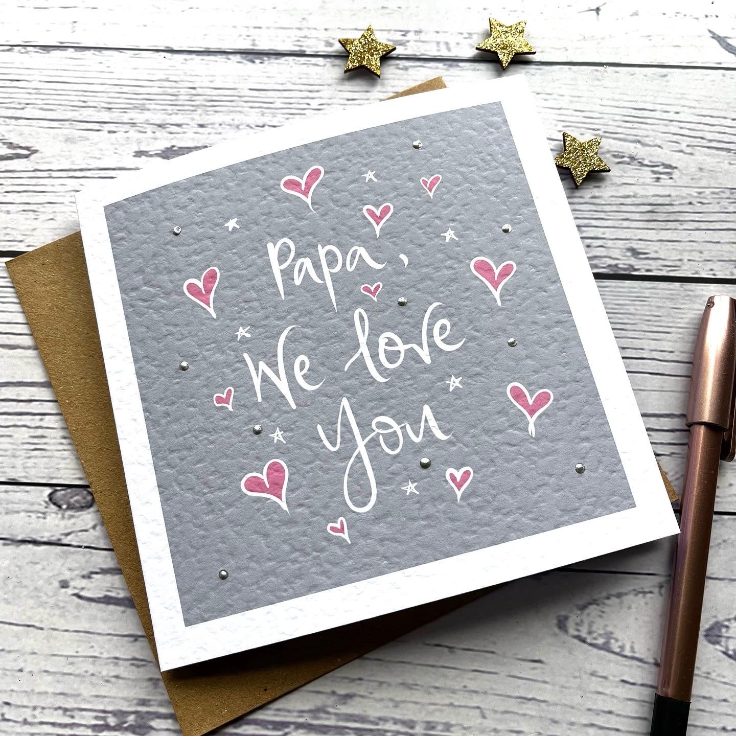 Papa, We Love You Greetings Card for Dad