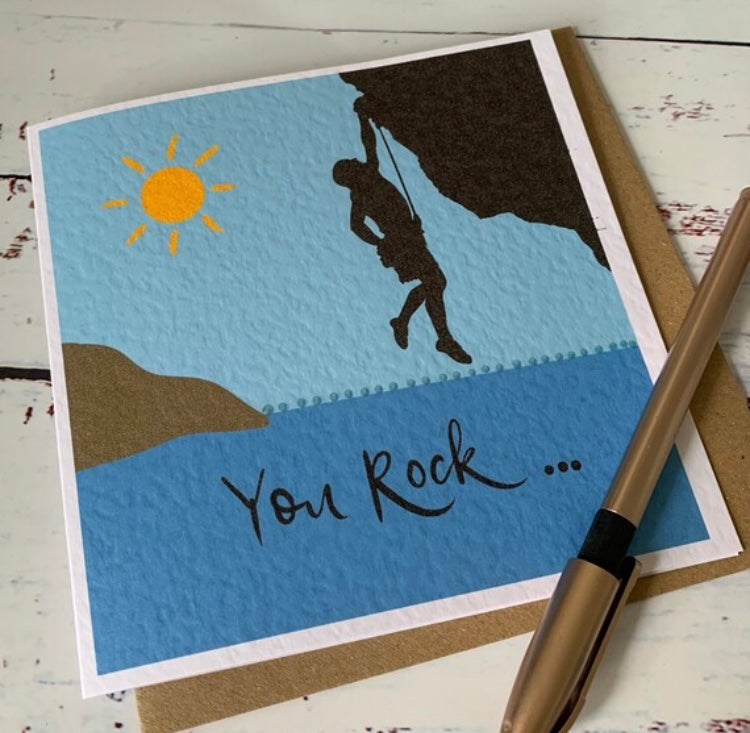 You Rock Birthday Card for Rock Climbers