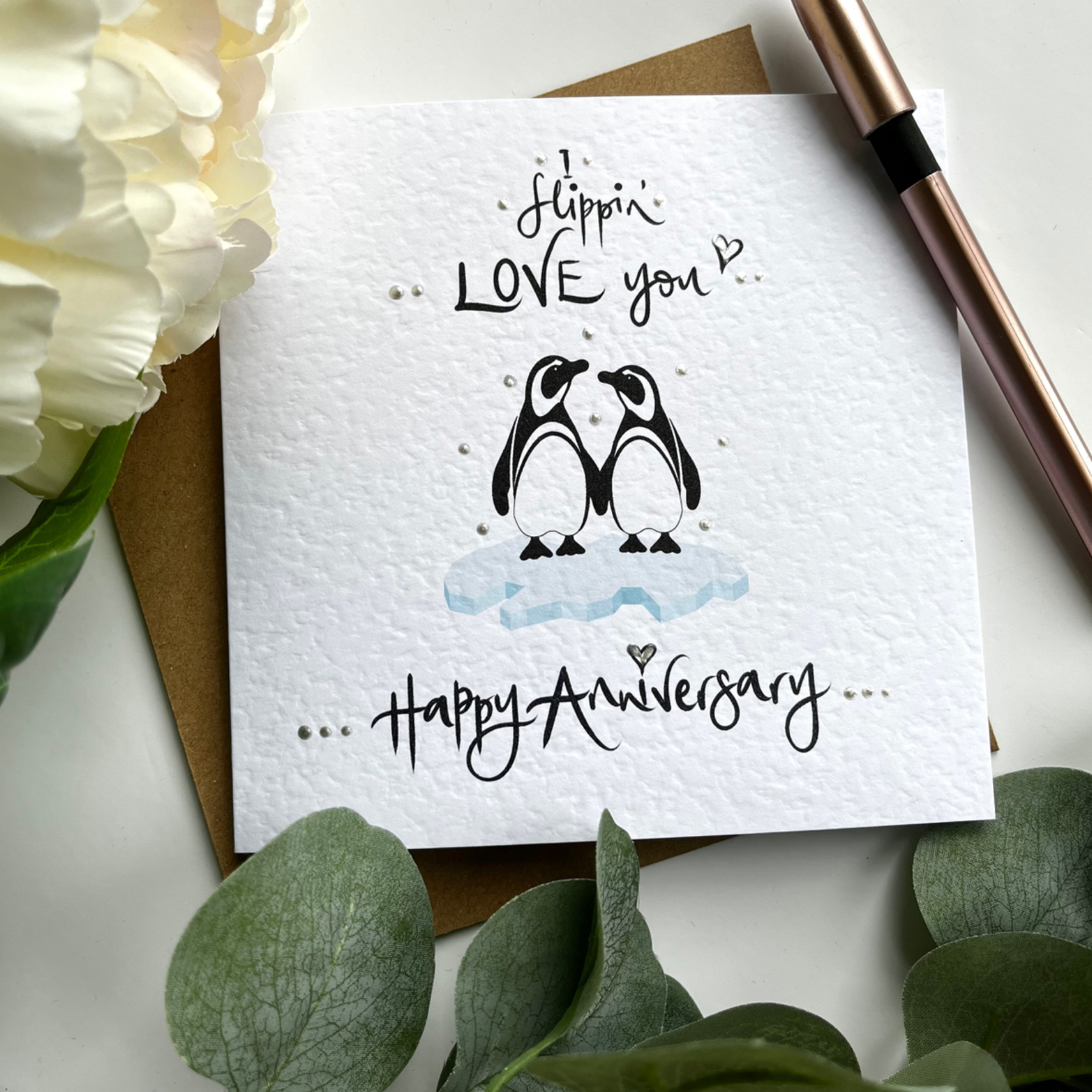 Penguin "I Love You" Card