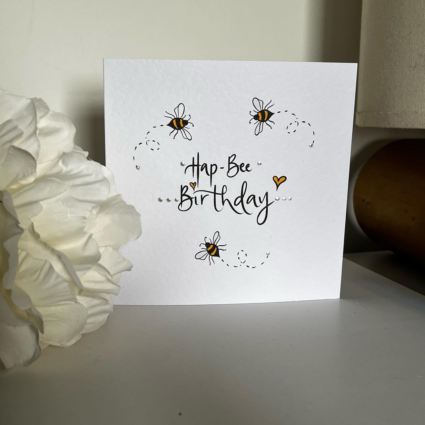 Hap-bee Birthday Pun Card Bee lovers